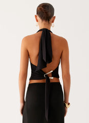 Fade Out Hardwear Halter Top - Black