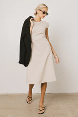 Kyra Midi Dress in Khaki FINAL SALE