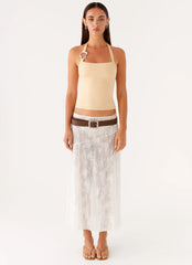 Selene Halter Top - Tan