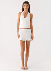 Lavena Mini Skirt - White