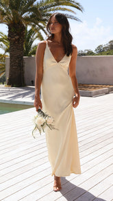 Ziah Maxi Dress - Lemon