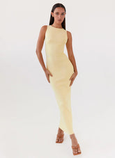 Holly Knit Maxi Dress - Yellow