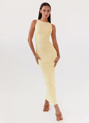 Holly Knit Maxi Dress - Yellow