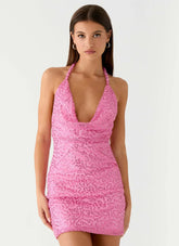Cherry Coast Sequin Mini Dress - Pink