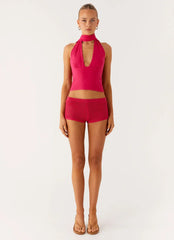 Lukella Crochet Mini Short - Hot Pink