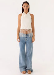 Mania Tassel Top - Ivory