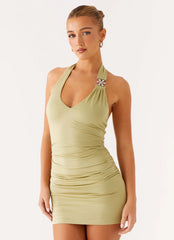 Panama Mini Dress - Lime