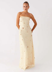 Orelli Shell Sequin Knit Maxi Dress - Ivory
