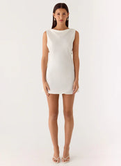 Tuscan Glow Chiffon Mini Dress - Ivory