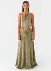 Mariella Linen Top - Sage