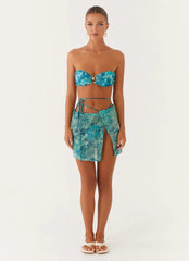 Stacie Mini Skirt - Teal