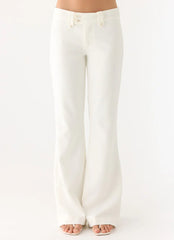 Weiss Low Rise Suiting Pants - White