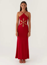Grow Together Maxi Dress - Red