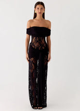 Gracie Twist Maxi Dress - Black