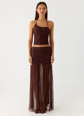 Sparkling Night Top - Chocolate