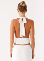 Ashi Cowl Top - White