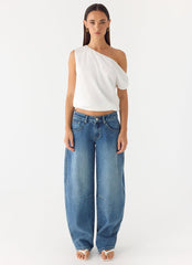 Stick Around Top - White