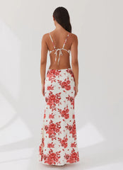 Rosie Satin Maxi Dress - Rosa Floria