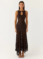 Koka Lace Maxi Dress - Cool Chocolate