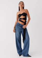 Sunlight Cascade Top - Black