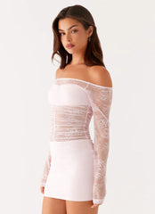 Collide Lace Mini Dress - Pink