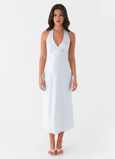 Heavy Hearted Midi Dress - Blue