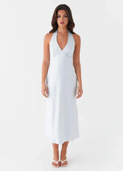 Heavy Hearted Midi Dress - Blue
