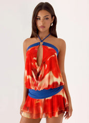 Telling You Mini Dress - Sunburnt Petal