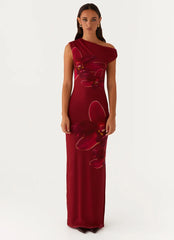 Showtime Maxi Dress - Maroon