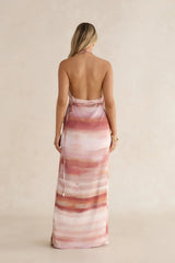 Atlanna Wrap Maxi Dress Shell Print