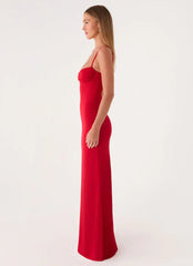 Vamonos Maxi Dress - Cherry Red