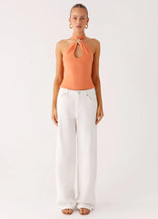 Kirra Halter Top - Peach