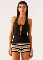 Diego Halter Top - Black
