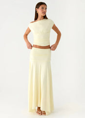 Liana Asymmetrical Top - Yellow