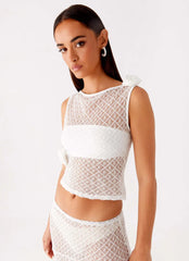 Velli Crochet Top - White