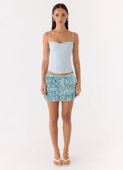 Ania Corset Top - Blue