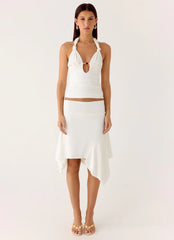 Payback Shell Trim Top - White