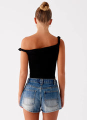 Frida Denim Shorts - Vintage Wash Blue