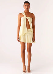Delight Me Low Rise Mini Skirt - Yellow