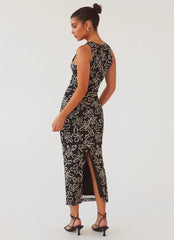 All Eyes On Me Maxi Dress - Petal Gloom
