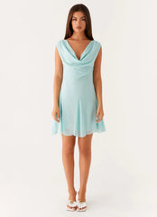 Shayla Mini Dress - Turquoise