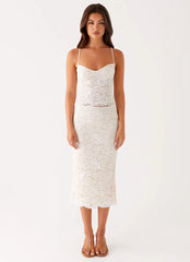 Crystal Clear Lace Top - Ivory