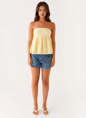 Cassie Tube Top - Yellow