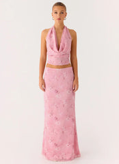 Soulful Low Rise Maxi Skirt - Vintage Floral