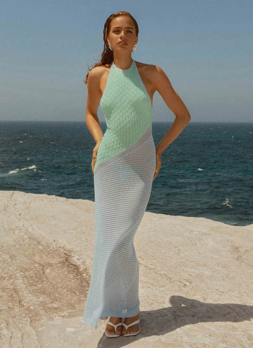 Caspa Crochet Maxi Dress - Multi