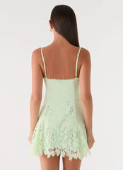Florine Mini Dress - Pistachio