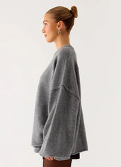 Jack Oversized Knit Sweater - Grey