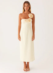 Sweetpea Midi Dress - Yellow