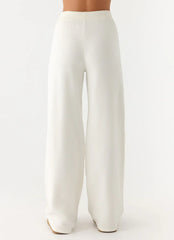 Sherlee Knit Pants - White