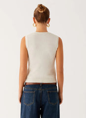 Maali Knit Top - White